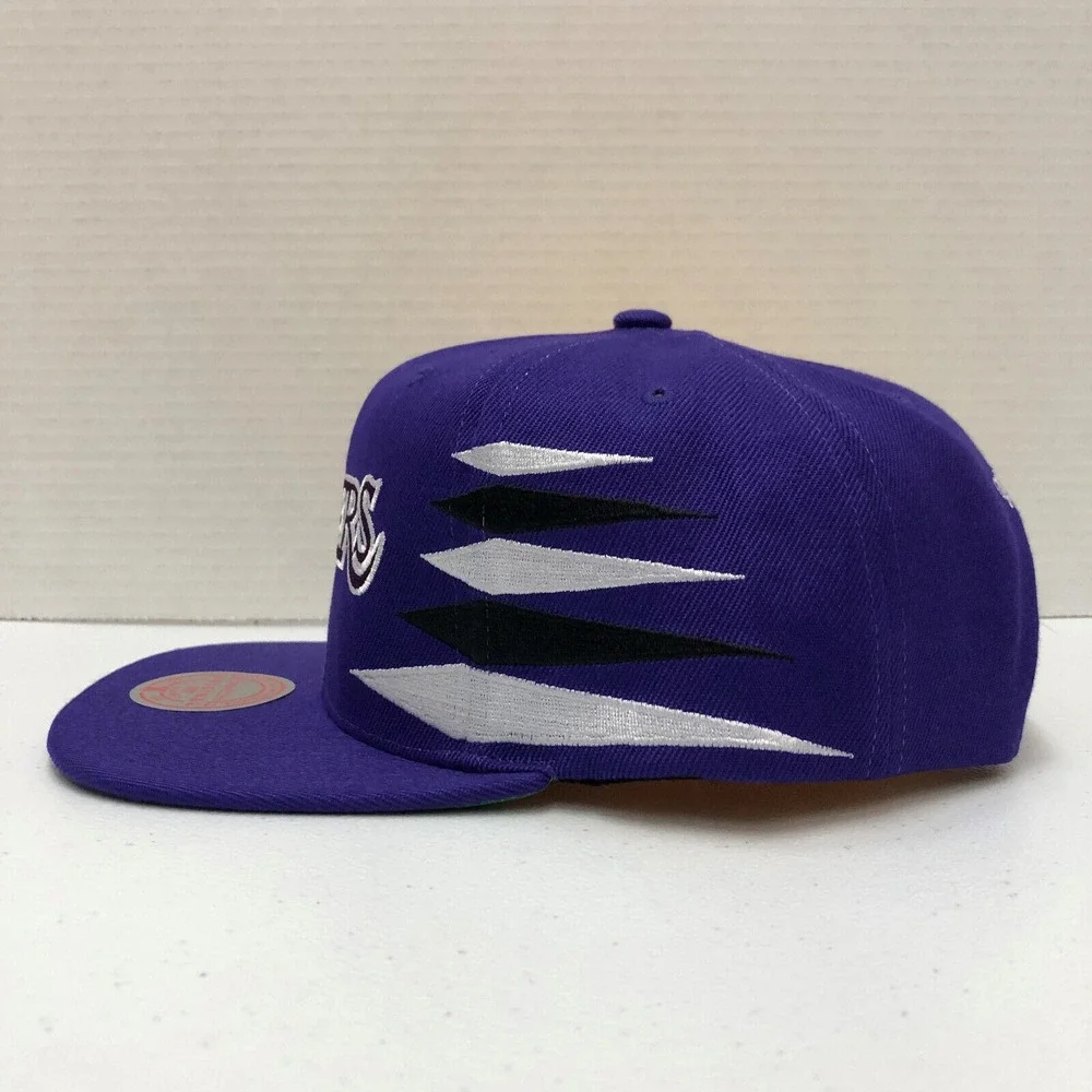 Los Angeles Lakers Hat Cap Snap Back Purple Yellow NBA Basketball Mitchell Ness